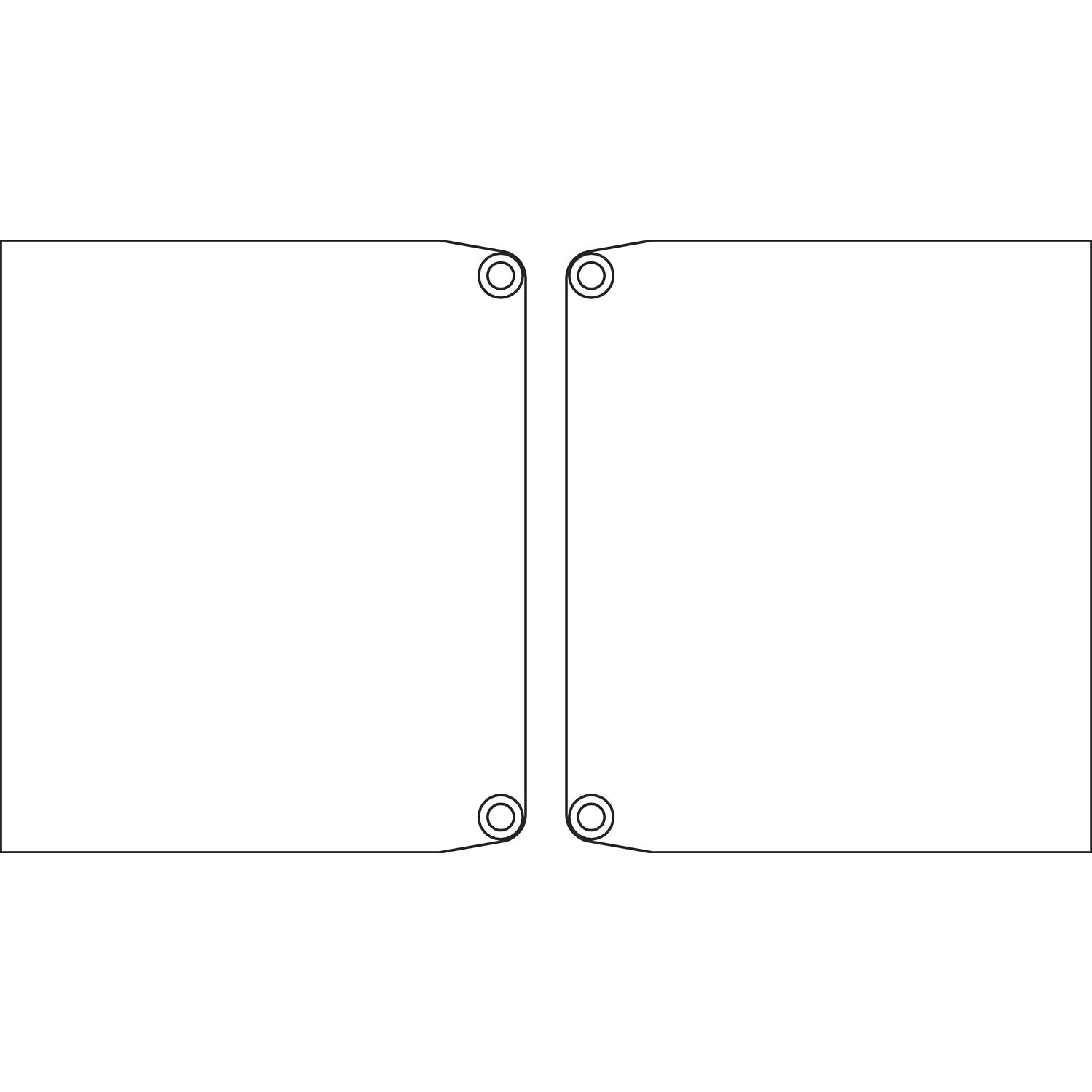 terno TERNO Abdeckkappen-Set 1358 zu Laufschiene 1359 Wand/Blende 1380 schmal silber