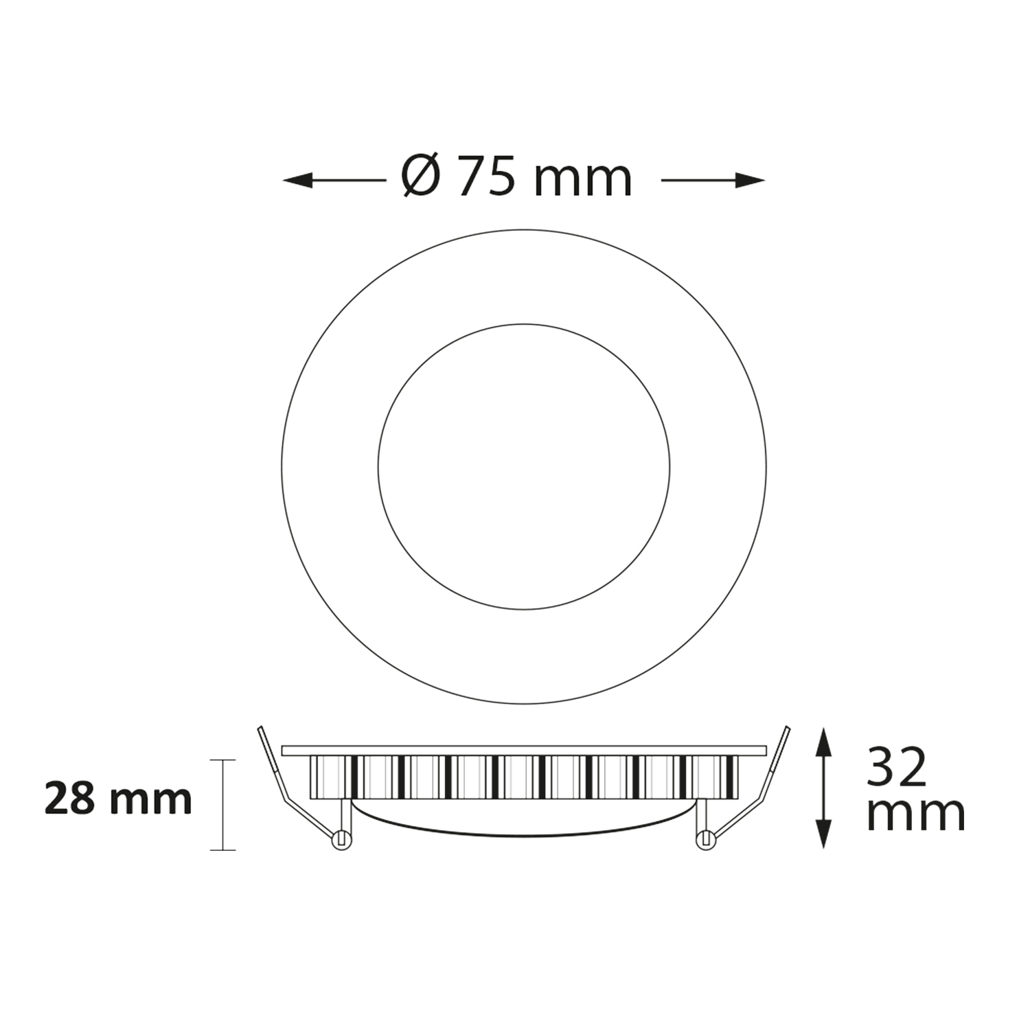 ISOLED LED Einbauleuchte LUNA MiniAMP 4W indirektes Licht 24V DC weiß 4000K dimmbar