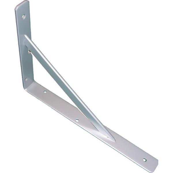 Konsole Schwerlast - Steg,Höhe 395 mm,Tiefe 255 mm,Stahl weiß-aluminium lackiert