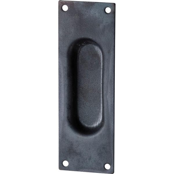 Halcö Schiebetürmuschel 40 x 120 mm gerade, Schwarzstahl