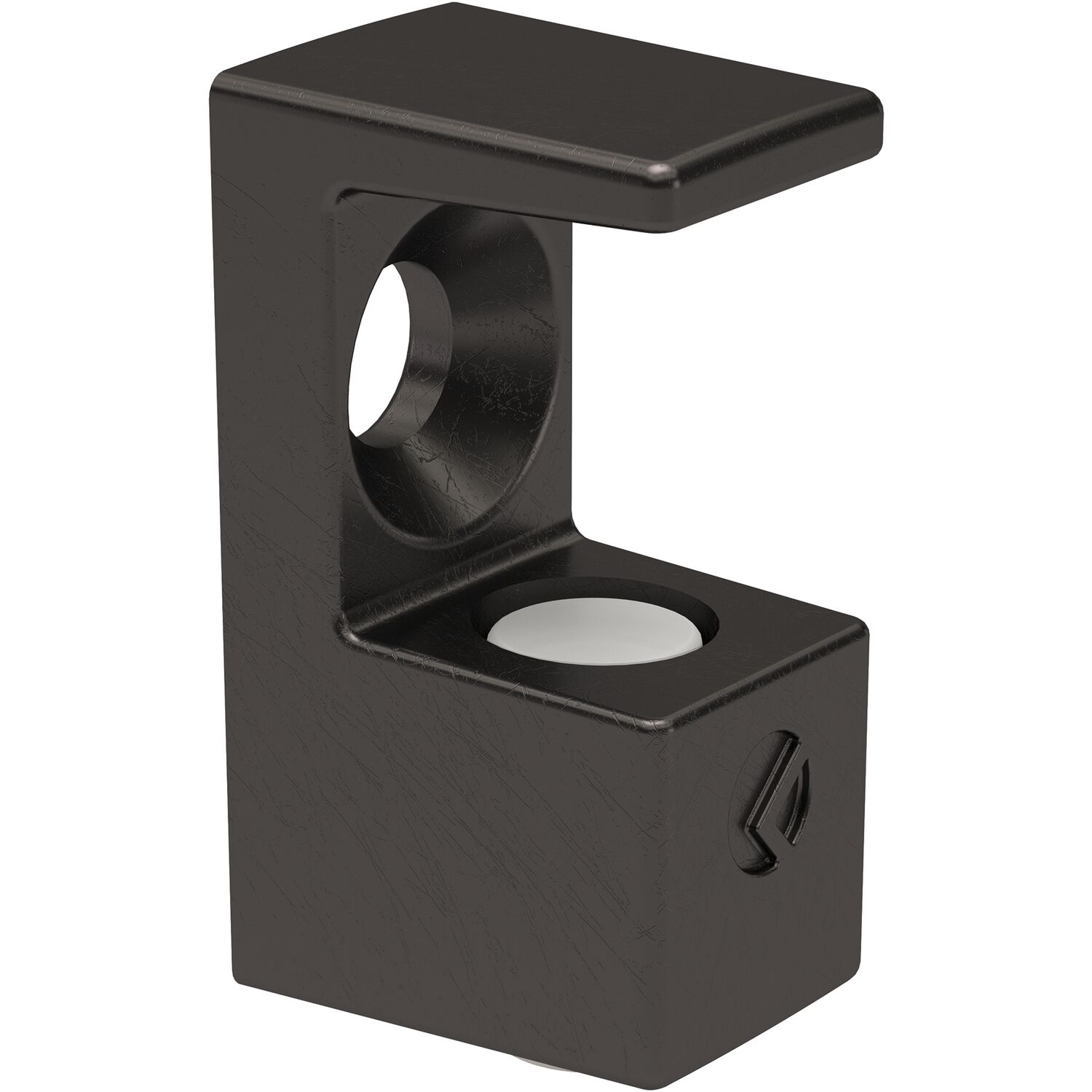 ITALIANA ferramenta Glasbodenträger GRACE zum Schrauben, 8 mm Glas, Zamak vernickelt schwarz