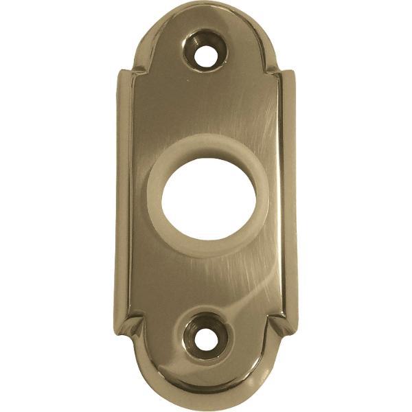 Grundmann Drückerrosette WG oval, 32 x 74 x 16 mm, Messing poliert