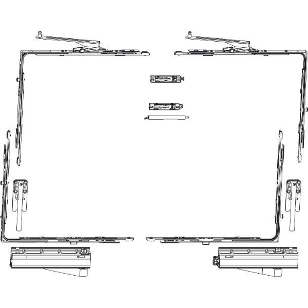 Maco #455506 SKB-Z Grundkarton, Schema A, 160 kg, Versatz 13 mm, links, silber (455506)