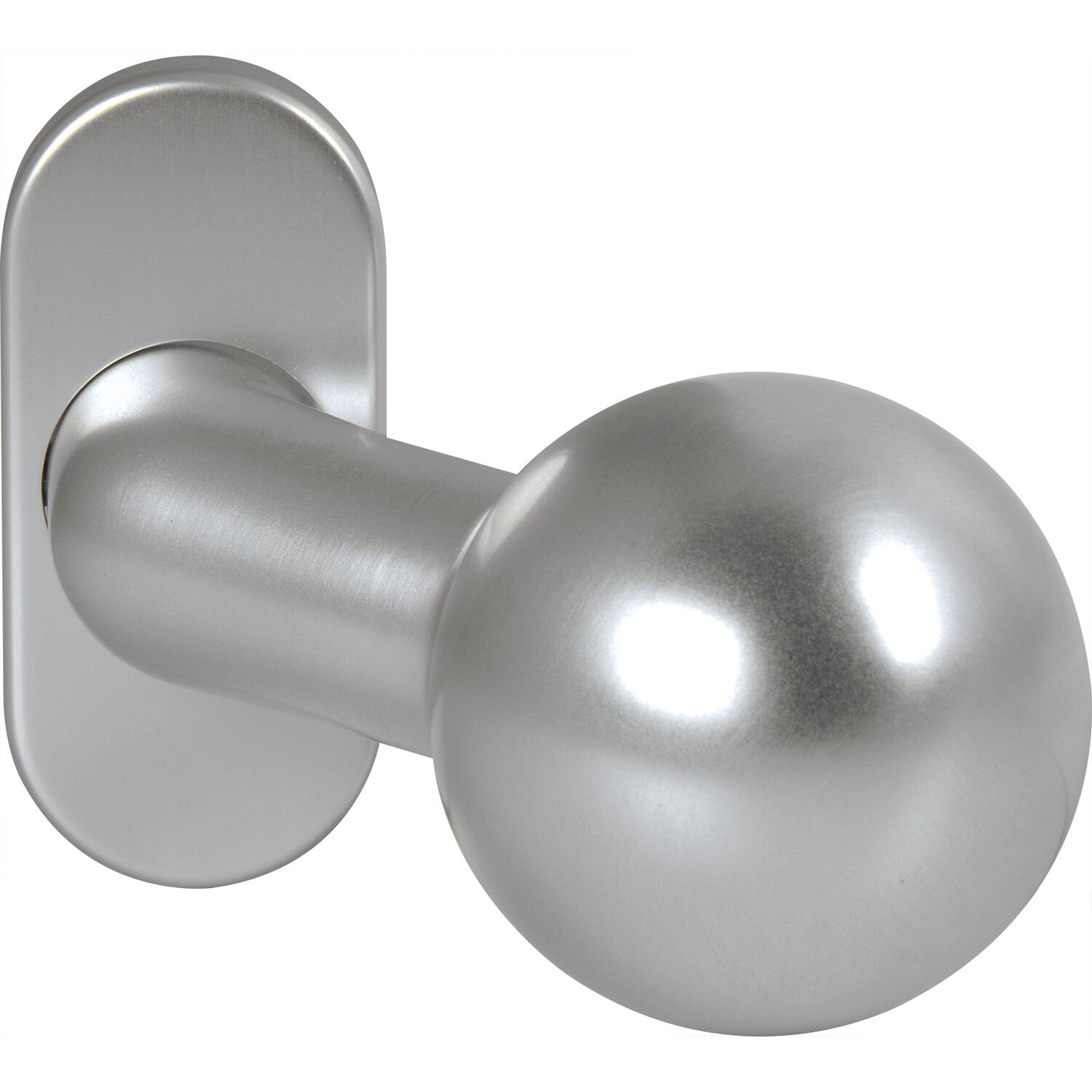 Ogro OGRO Knopfdrückerlochteil PREMIUM 8350 V FS/6621-mit Rosette,Alu silber eloxiert