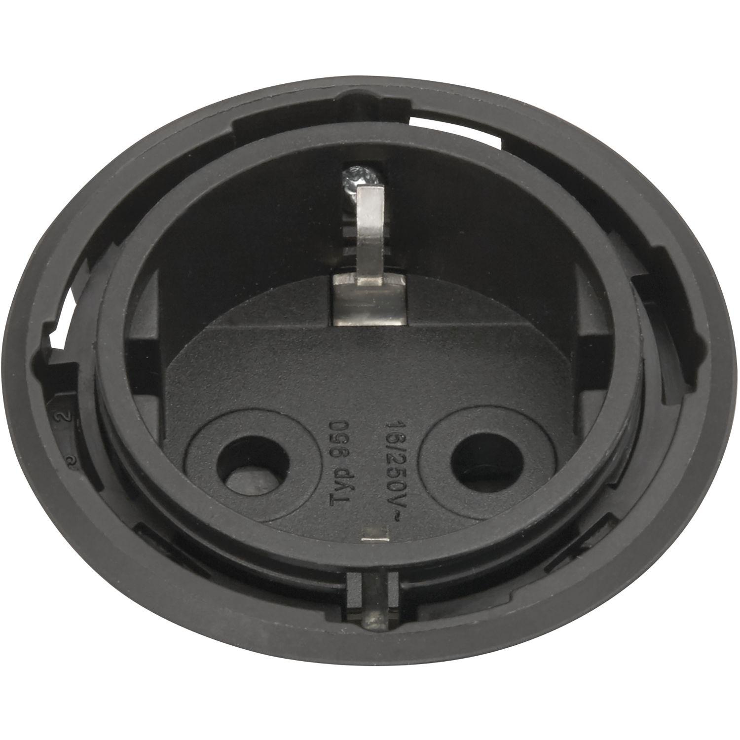 EVOline One Steckdose schwarz DM 59 mm