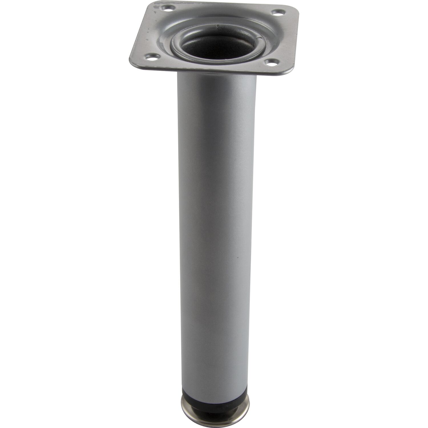 Dekorfuß Fuß ø 30 mm, Länge 190 mm, Stahl silber RAL 9006