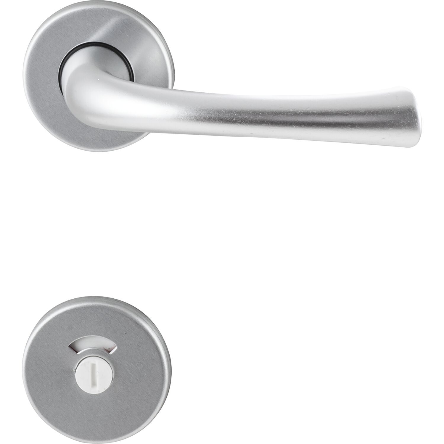 ninka Drückergarnitur FLORENZ - auf Rosette WC, 38 - 42, Aluminium silber eloxiert