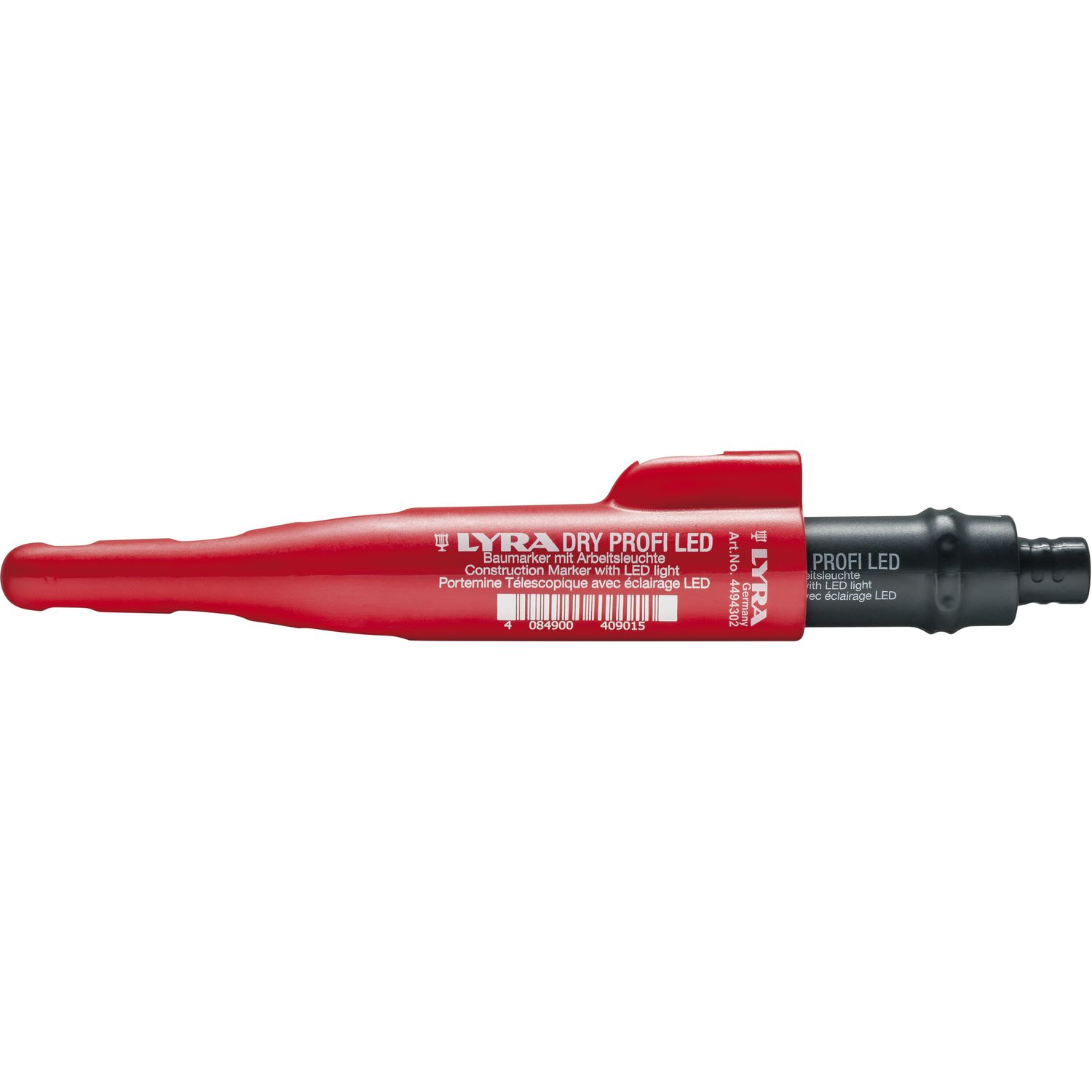 Lyra Tieflochmarker Dry Profi LED Graphitmine u.LED-Leuchte f. alle Oberflächen