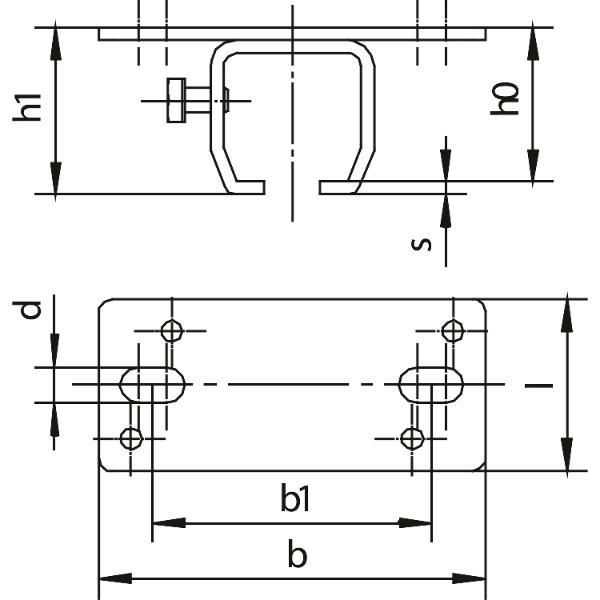 HELM Deckenbefestigungsmuffe HELM 602, Stahl verzinkt, gelb