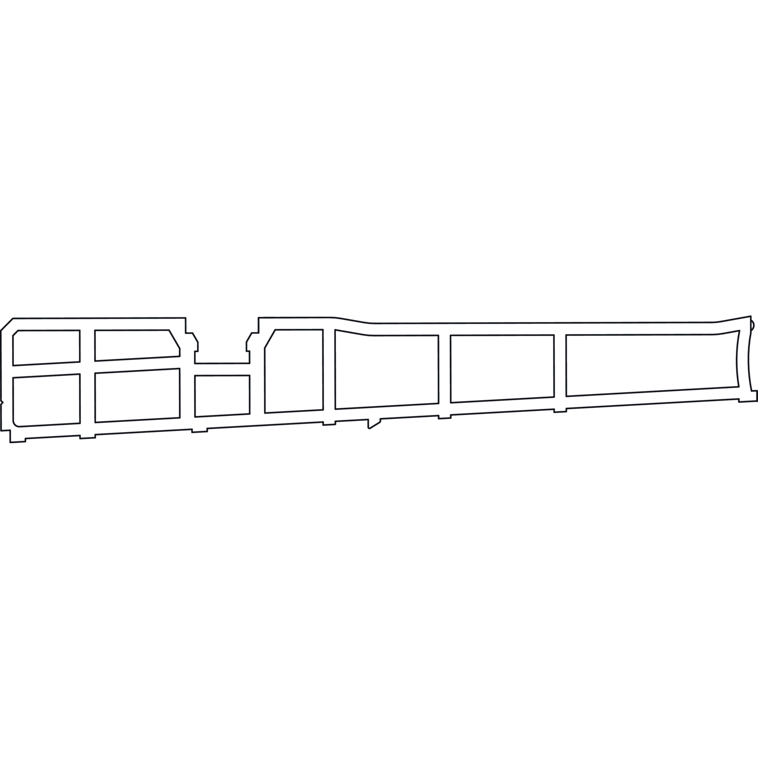 HAUTAU ThermoTop Aufbauprofil 2 TS 88-92 mm, L=2000 mm, Kunststoff grau