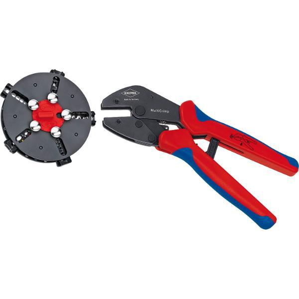 Knipex Crimpzange Multicrimp mit 5 Einsätzen Länge 250 mm