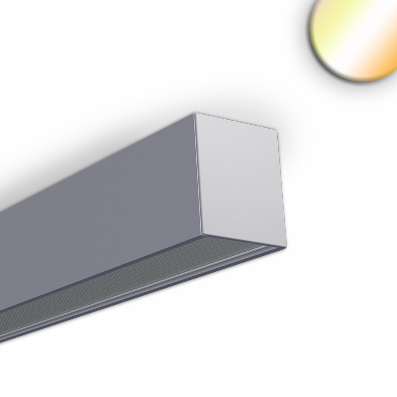 ISOLED PROLAMP30Hhs Aufbau 45W silber 1500mm opal+ Push/DALI dimmbar CCT