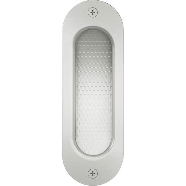 FSB Schiebetürmuschel FSB 4212 oval,40x120 mm,ungelocht,Aluminium silber eloxiert