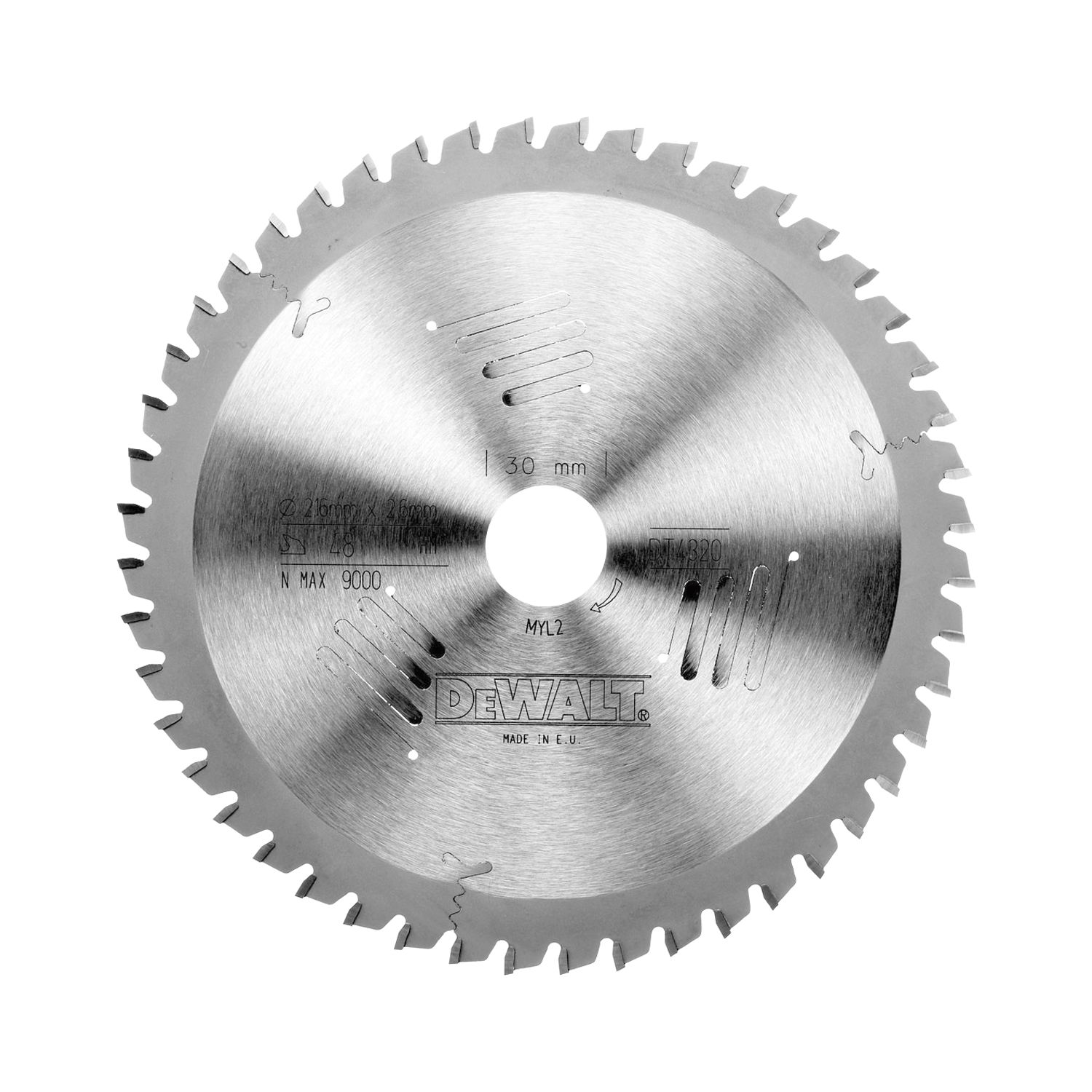 DeWalt Kreissägeblatt HW ø 216x2,6x30 mm Z48 Wechselzahn (WZ) negativ