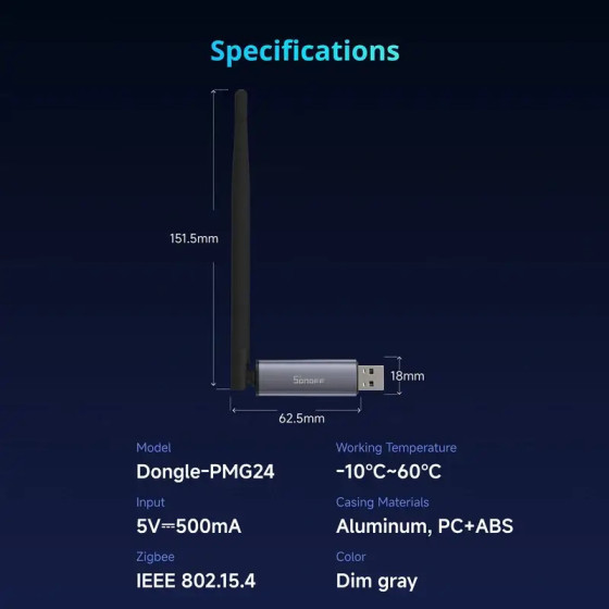 Sonoff USB-Dongle Zigbee/Thread Dongle Plus MG24