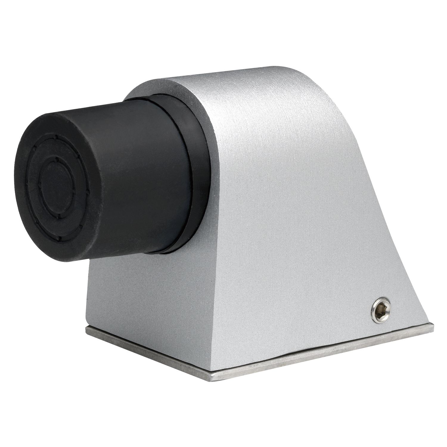 KWS Bodentürpuffer - Platte 55 x 80 mm, Höhe 70mm, Aluminium silberfärbig