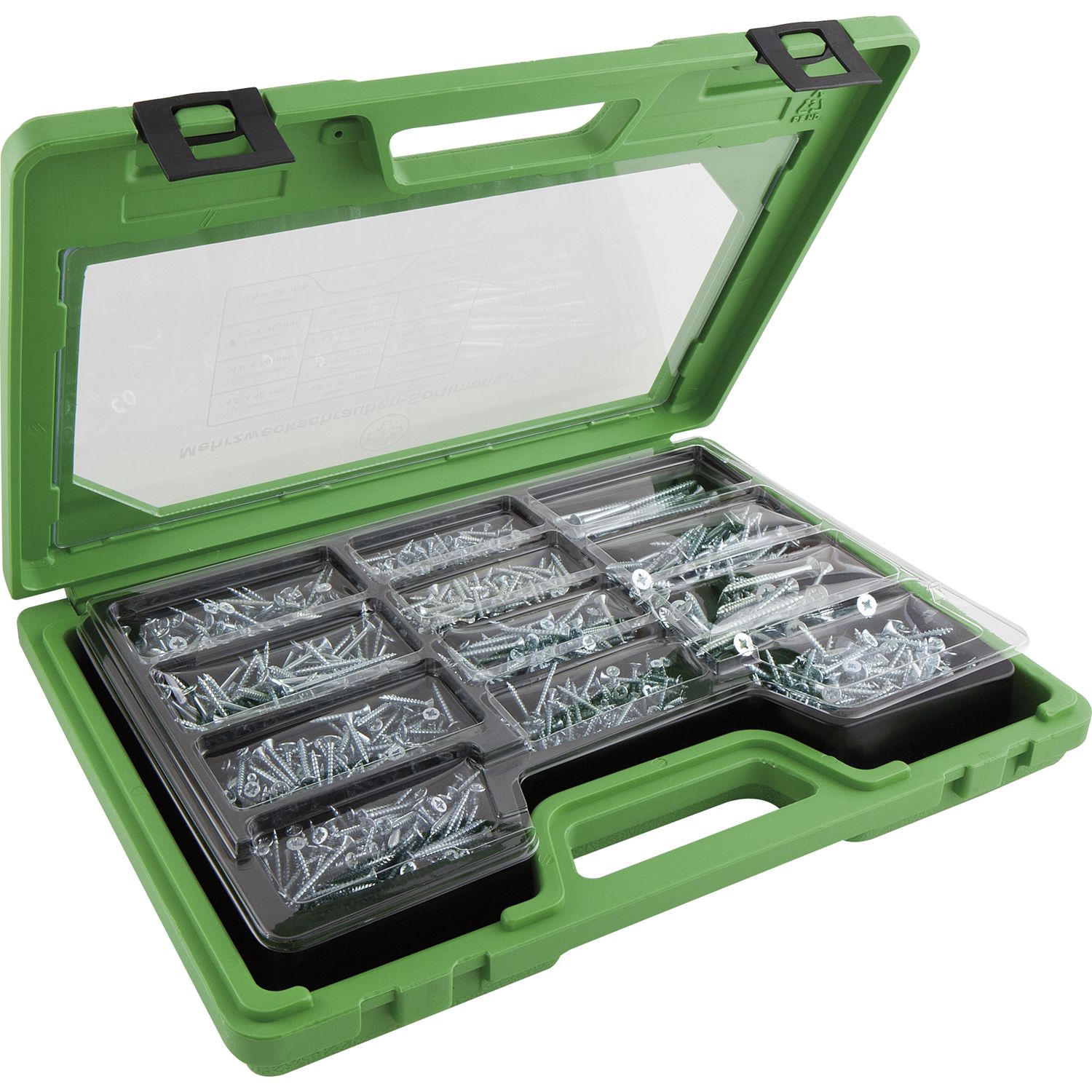 secOtec Spanplattensortimentsbox 1700-teilig Senkkopf mit Pozi blauverzinkt