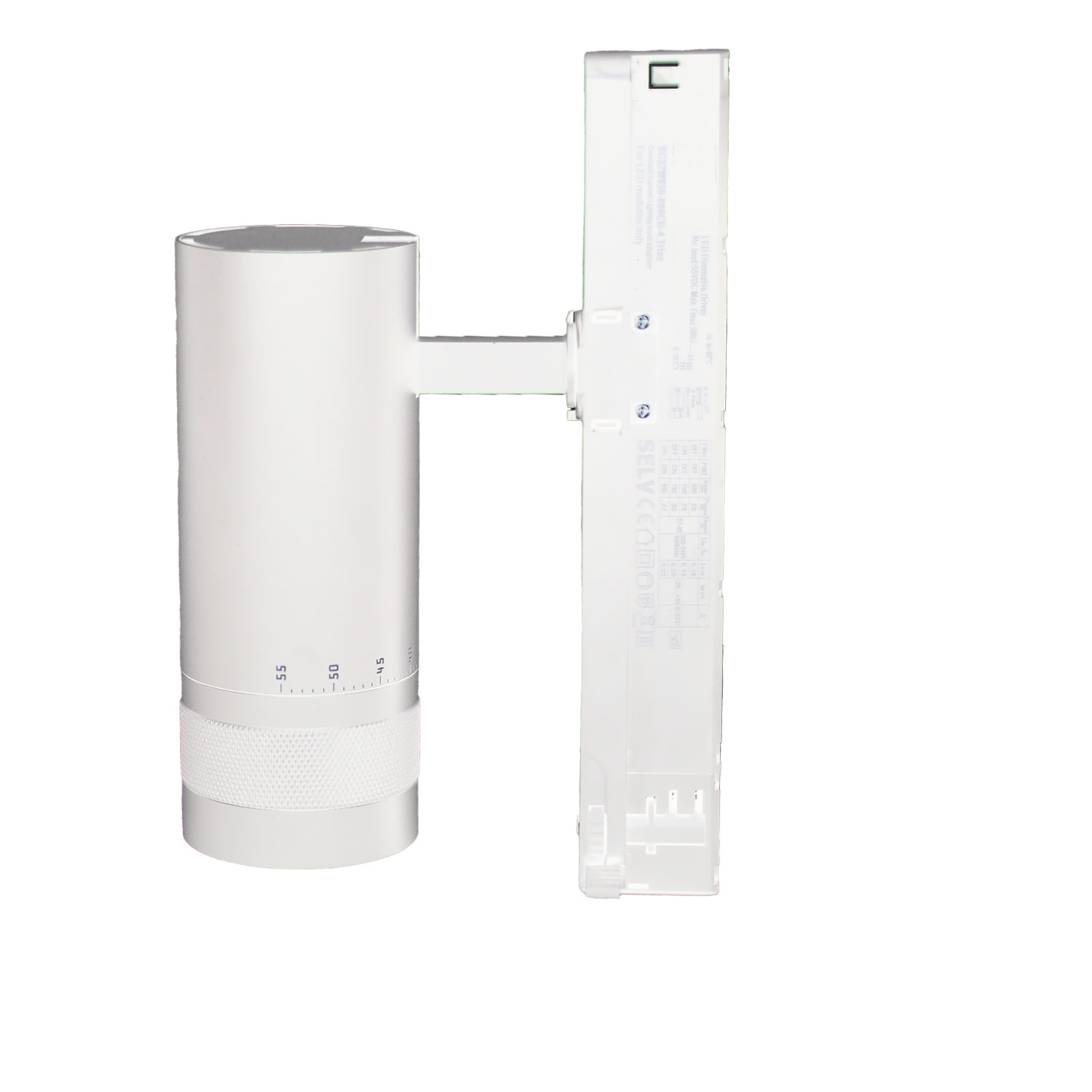 ISOLED 3-Phasen Schienen-Strahler fokussierbar 24W 20°-55° weiß matt 4000K DALI dimmbar