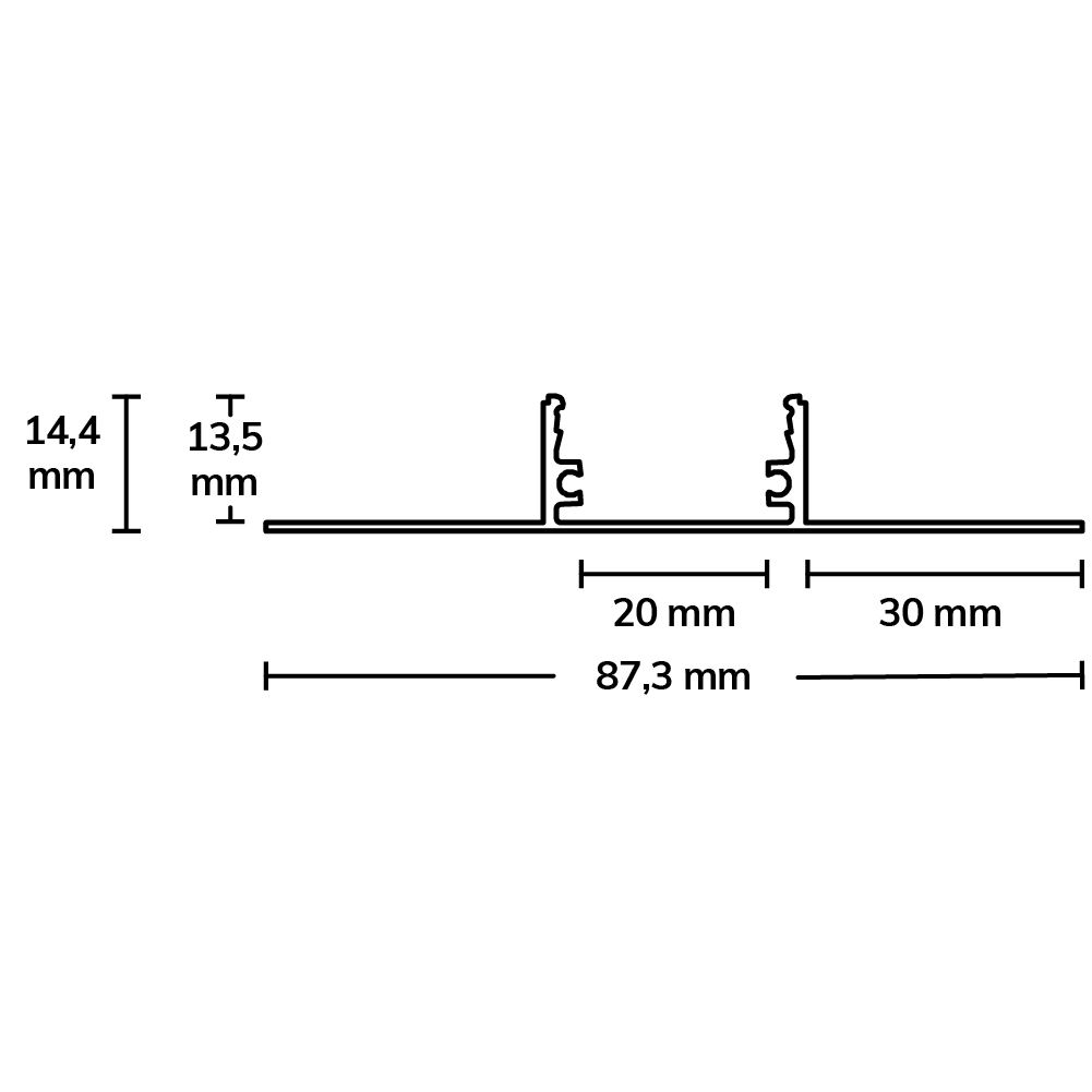 ISOLED LED Trockenbau T-Profil 20 200cm