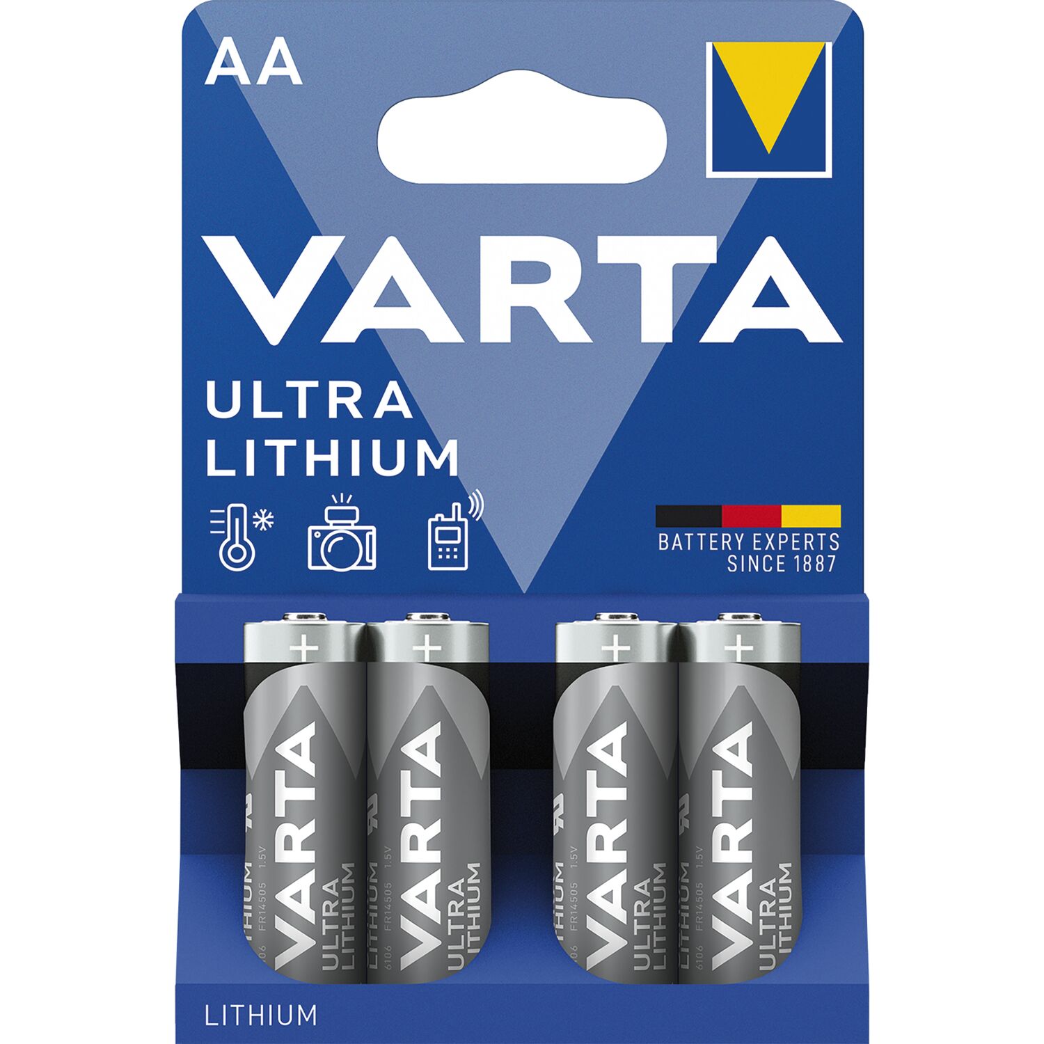 Varta Batterie Ultra Lithium LR6/AA 1,5 Volt (4 St)