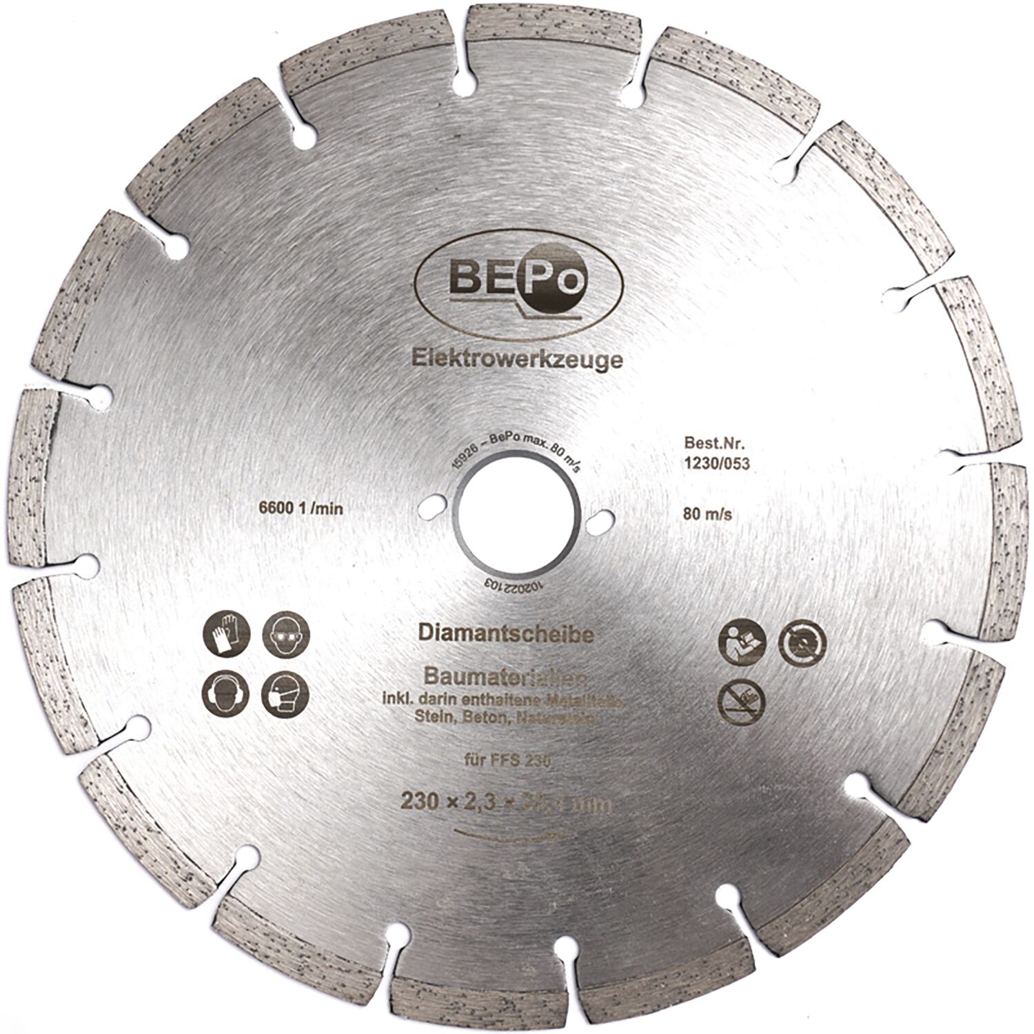 Bepo Diamant-Trennscheibe 230 mm für Beton, Stein
