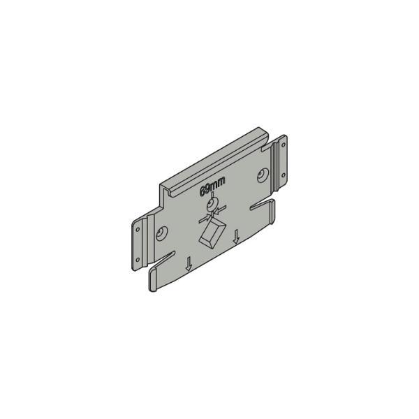 blum SERVO-DRIVE flex Montageplatte Z10C5005, Kunststoff RAL 7035 lichtgrau