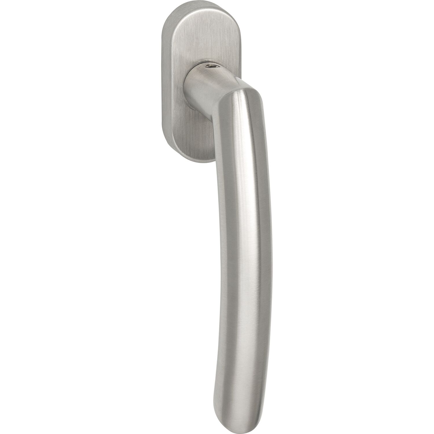 Marchesi MARCHESI Fenstergriff Arc mit Rosette, VK 7 x 35 mm, Edelstahl matt