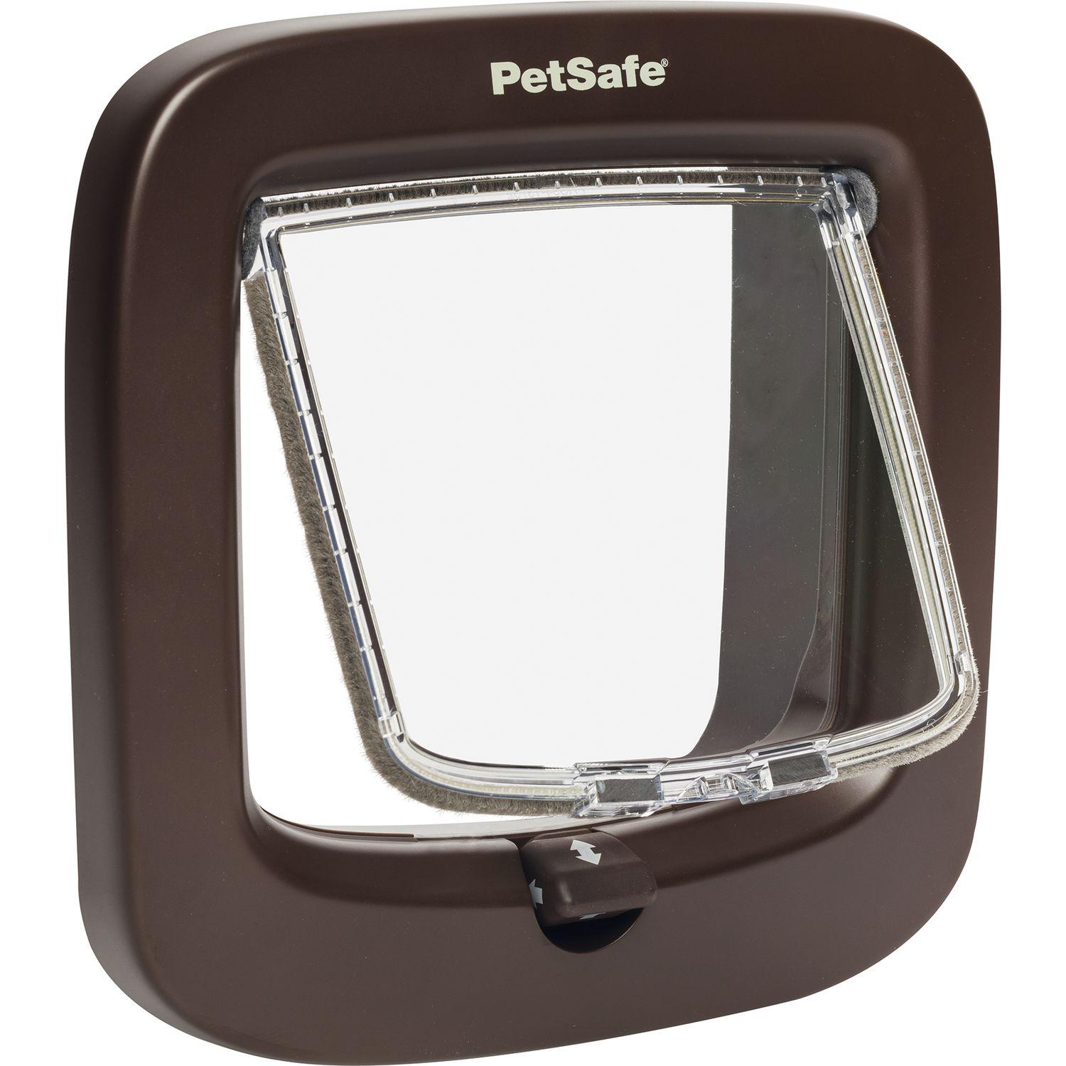 PETSAFE Katzentür - 4Weg-Kunststoff, holzfarbig, manuell zu öffnen