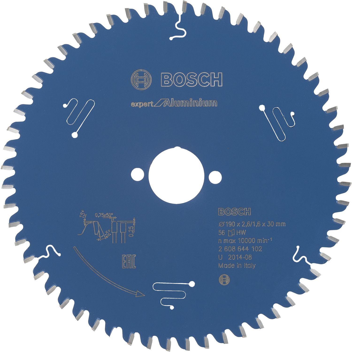 Bosch Kreissägeblatt Expert for Aluminium ø 190 x 1,6 x 30 mm ZZ 56 (HLTCG) neg.