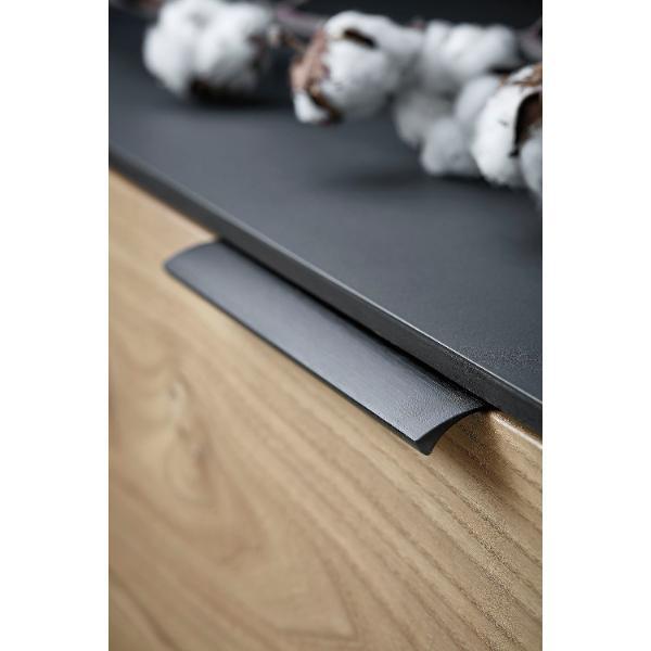 furnipart Griffleiste Edge Straight Lochabstand 2x80mm Länge 200mm Aluminium Edelstahl Effekt
