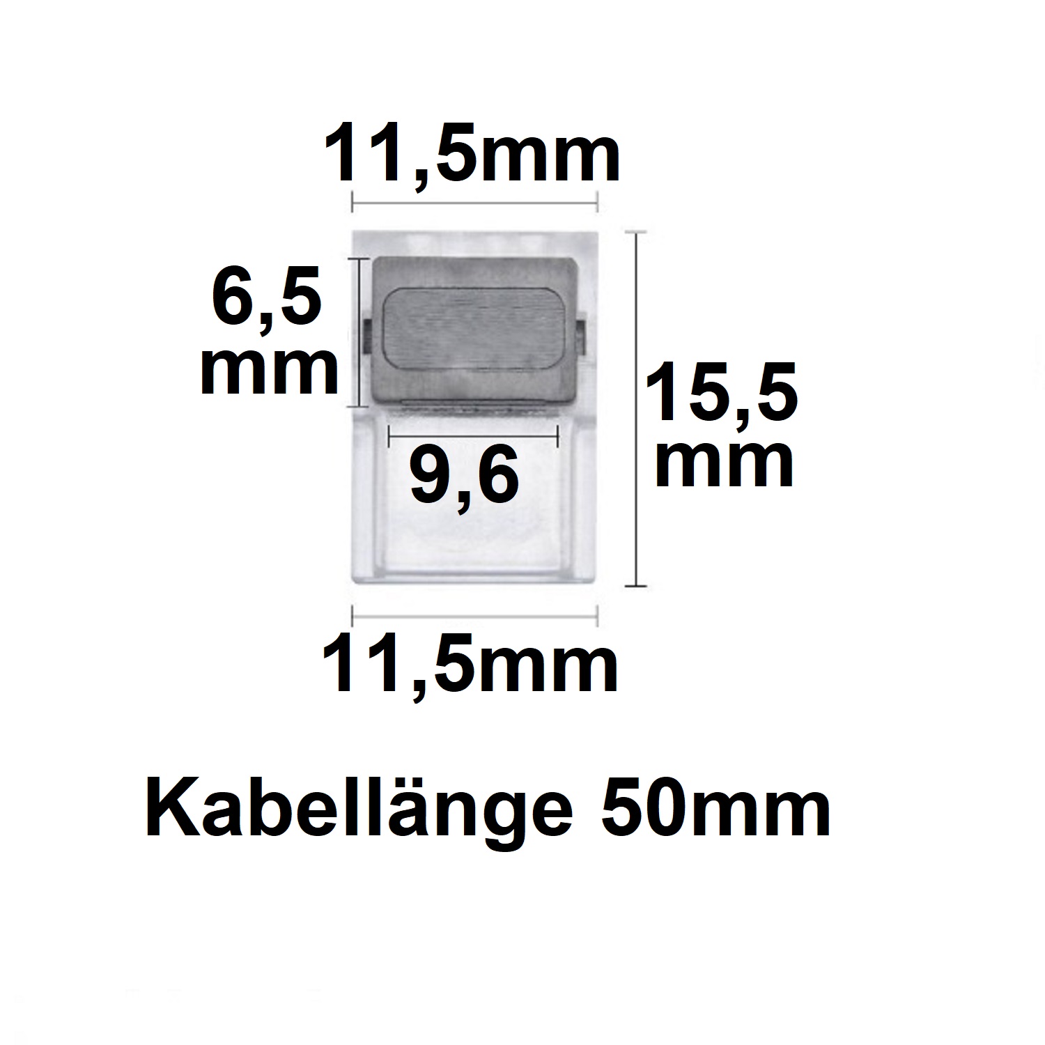 ISOLED Kontakt-Kabelanschluss (max. 5A) K1-210 für 2-pol. IP20 Flexstripes mit Breite 10mm und Pitch