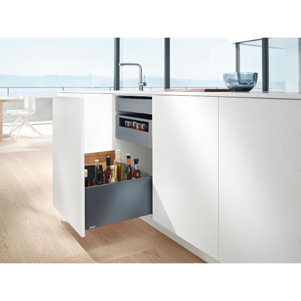 blum LEGRABOX pure SET Höhe F, BLUMOTION S, 40Kg, NL 500, Oriongrau