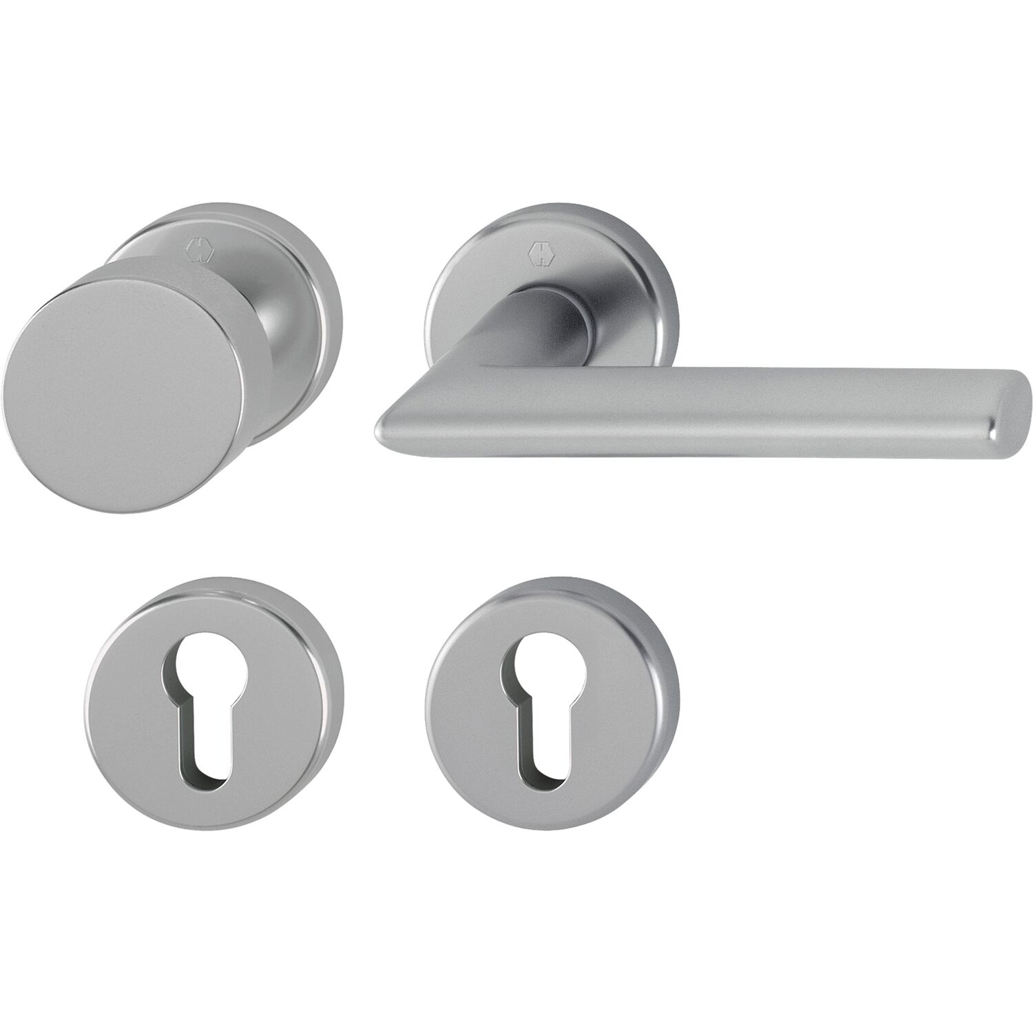 Hoppe HOPPE Wechselgarnitur STOCKHOLM auf Rosette, Aluminium Edelstahl-Effekt