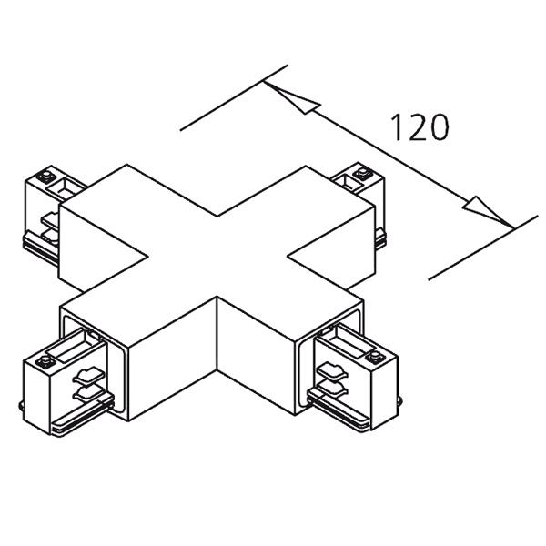 ISOLED 3-Phasen Classic X-Verbinder weiß