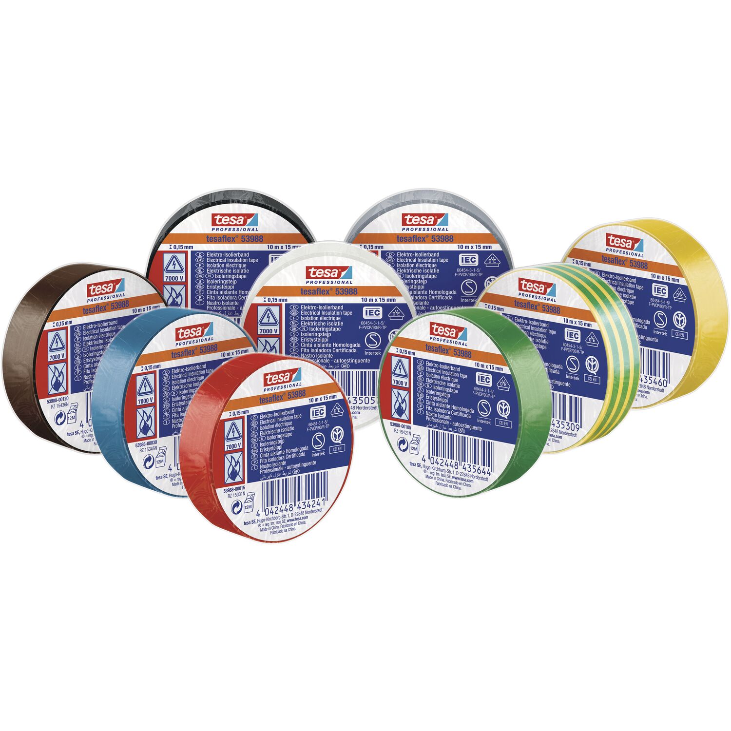 Tesa - Isolierband 0,15x19mmx25m rot