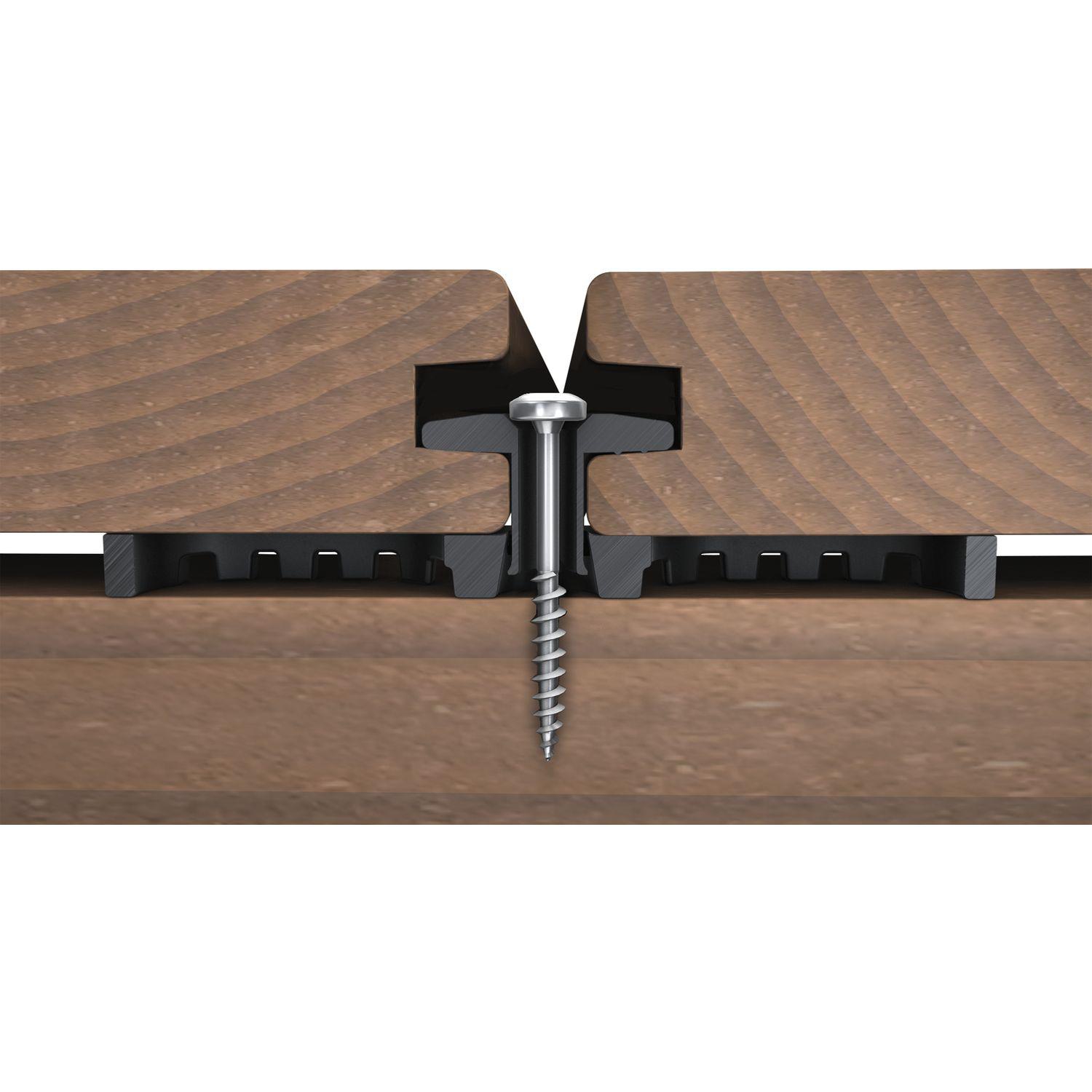 Karle & Rubner K&R Terraflex N6 mit Bohrschraube A4, 5x35mm für Aluminium-Unterkonstruktion