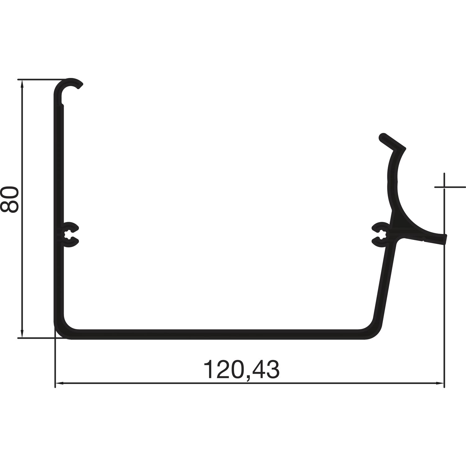 THYSSENKRUPP Syprotech Regenrinne L=6000 mm Alu blank
