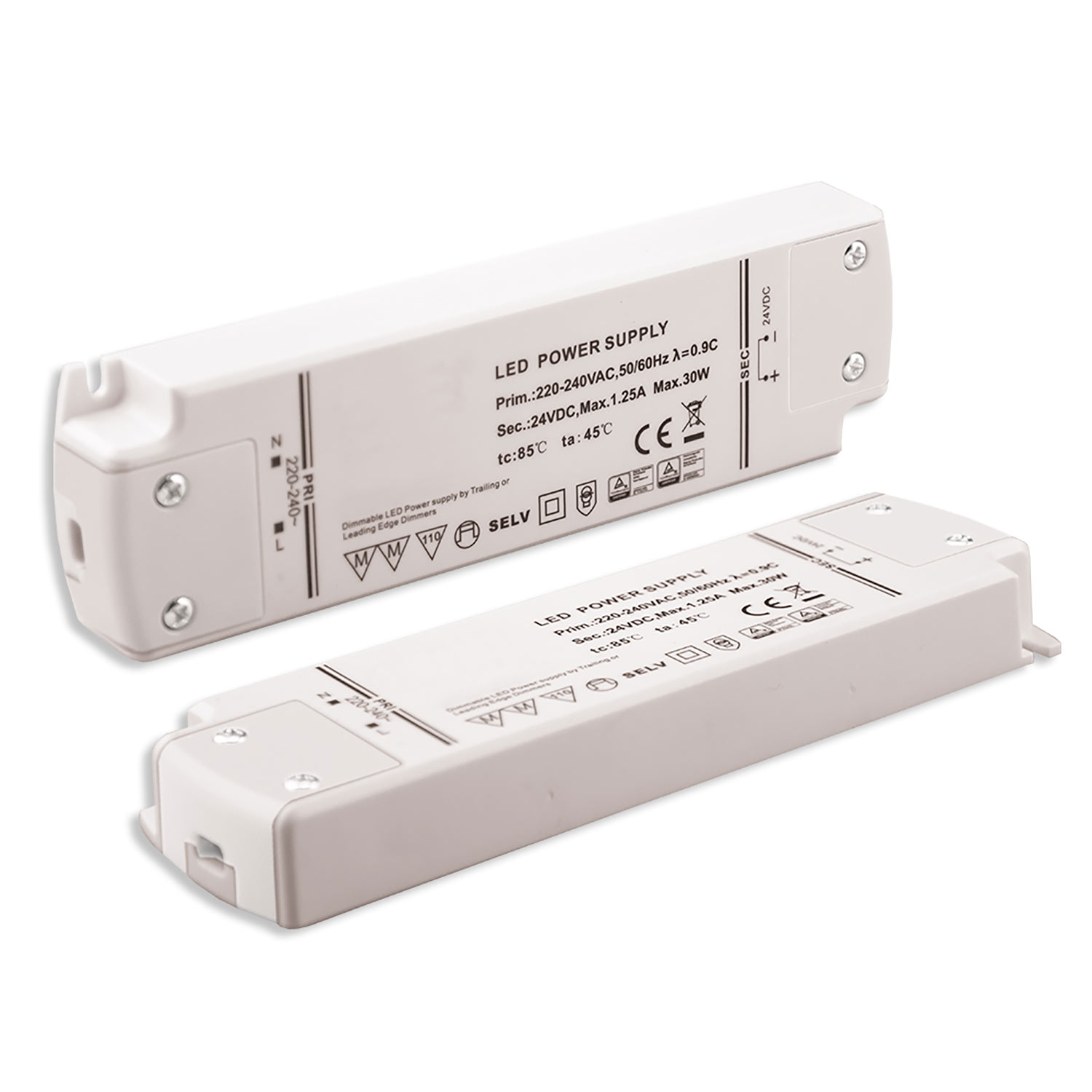ISOLED LED Trafo 24V/DC 0-30W dimmbar (Spannungssenke) SELV