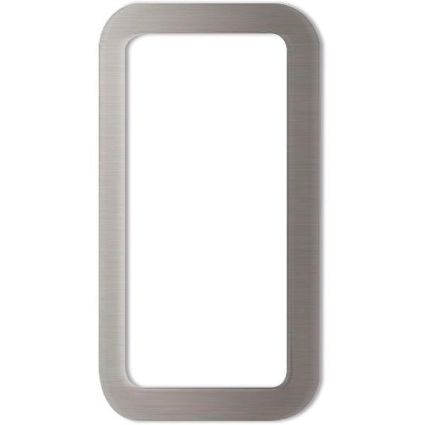 KWS Muschelgriff eckig 120x65mm selbstklebend Aluminium silber eloxiert