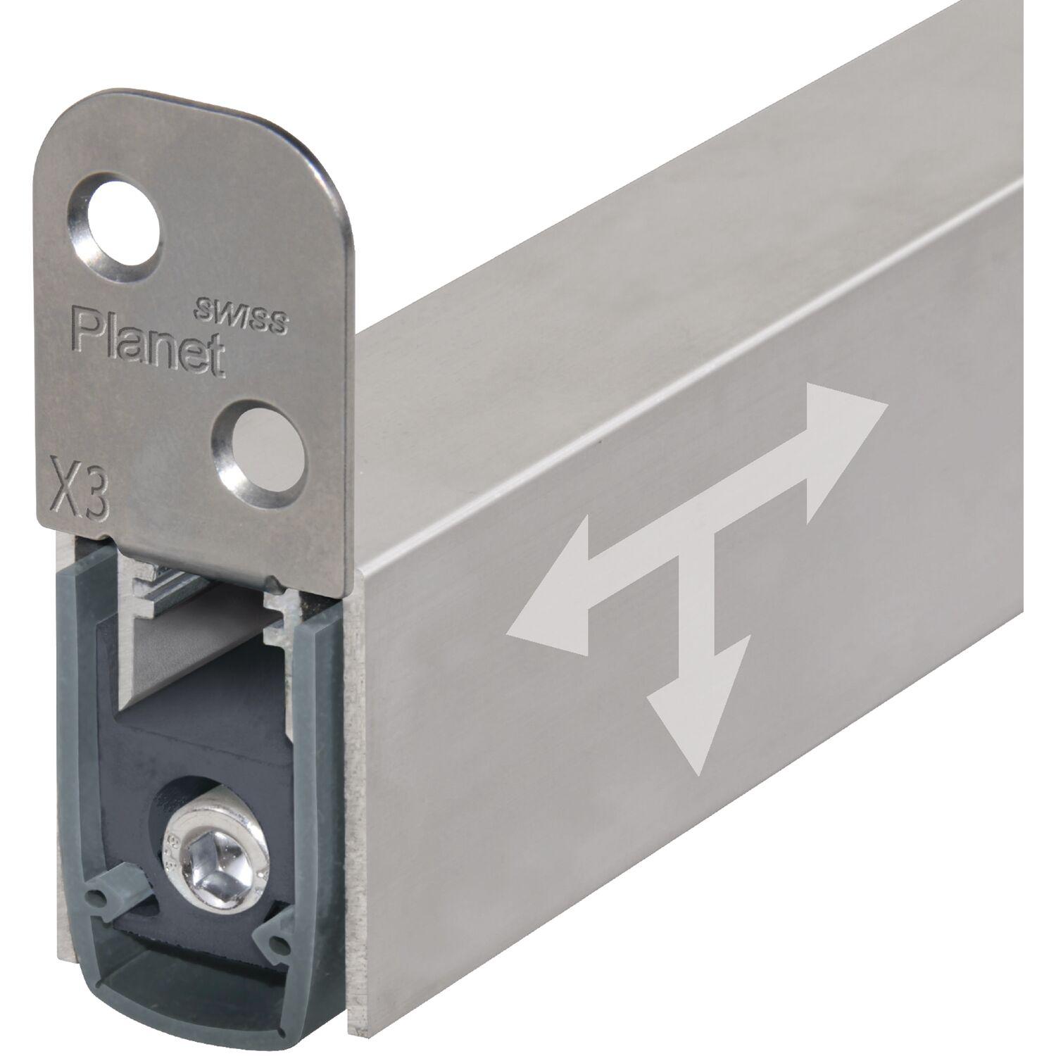 Planet Türdichter X3-RD, 1085 mm, Höhe 30 mm, einseitig, Aluminium natur