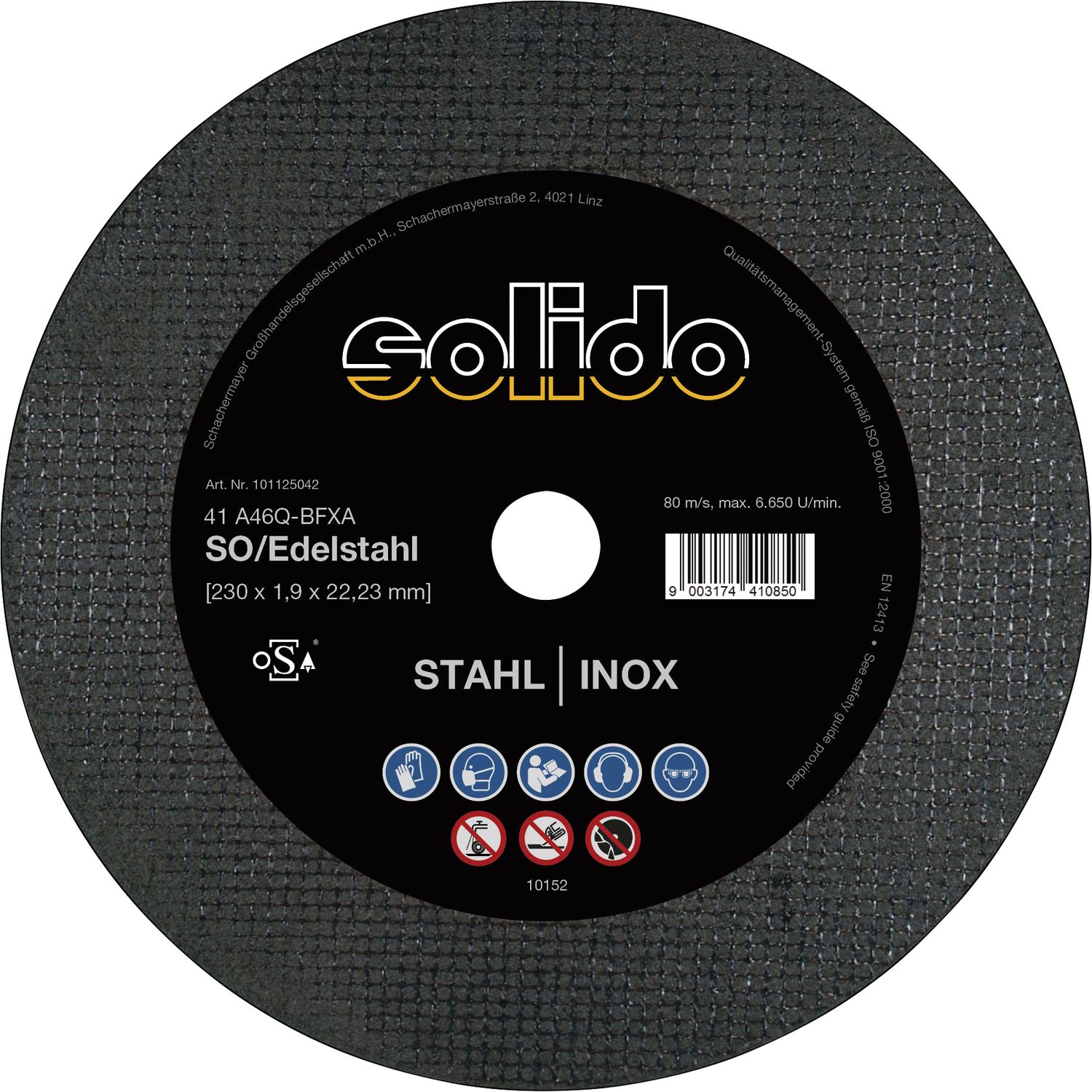 solido Trennscheibe gerade 125x1.0mm 2in1 dünn