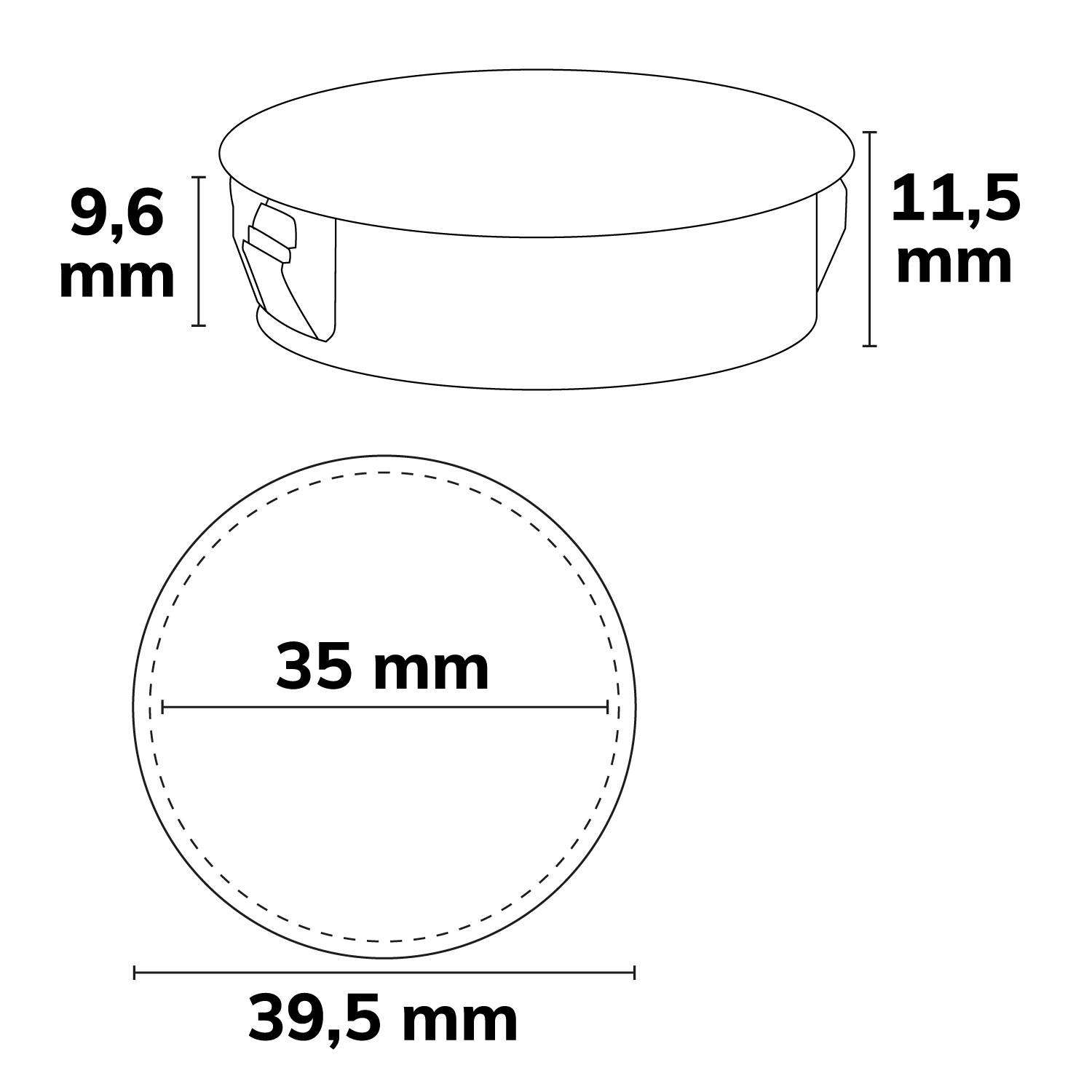 ISOLED Blindstopfen für Leuchtenprofile