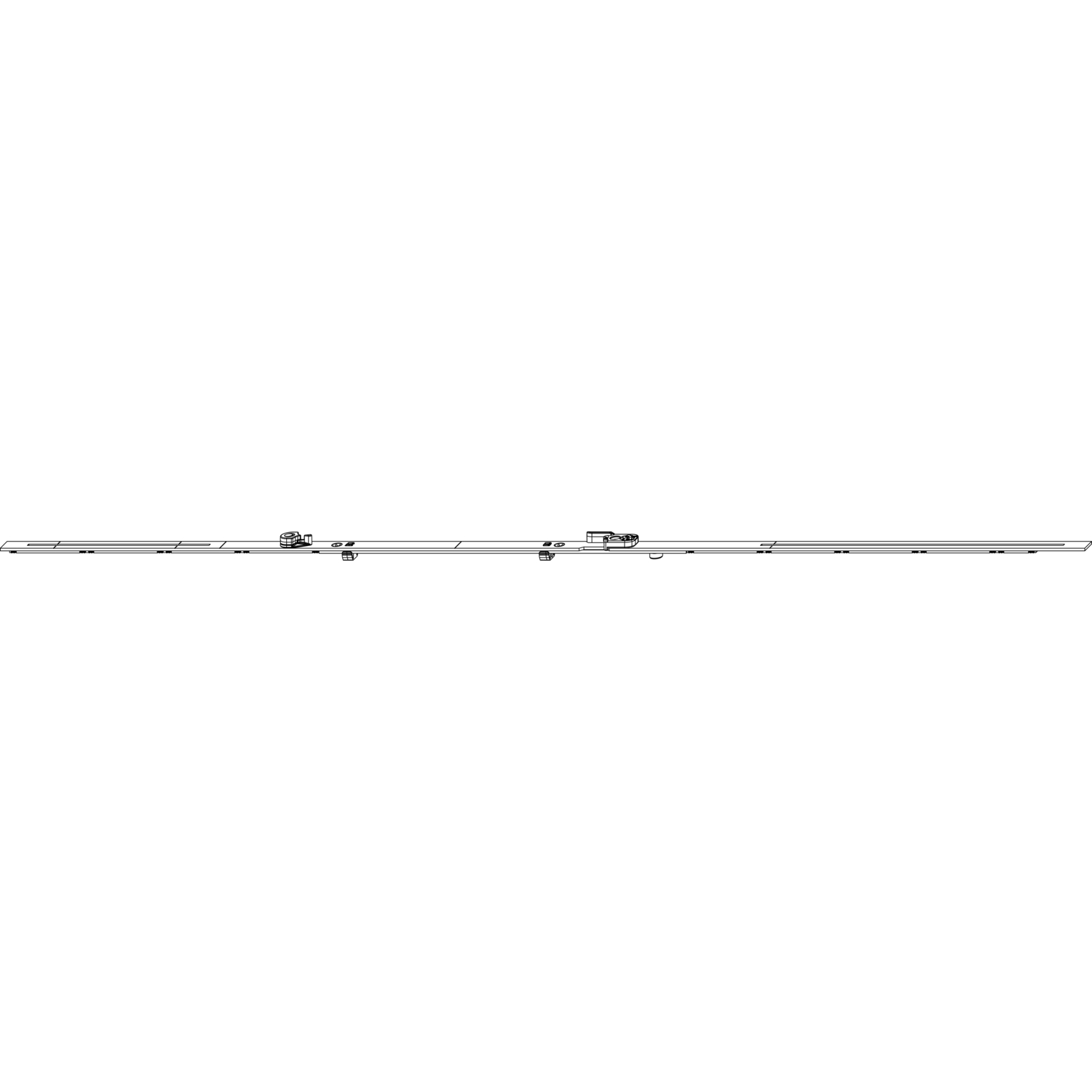 Maco #211791 MACO MM Stulpflügelgetriebe variabel VZ, Beschlagsnut, FFH 801-1250 mm (211791)