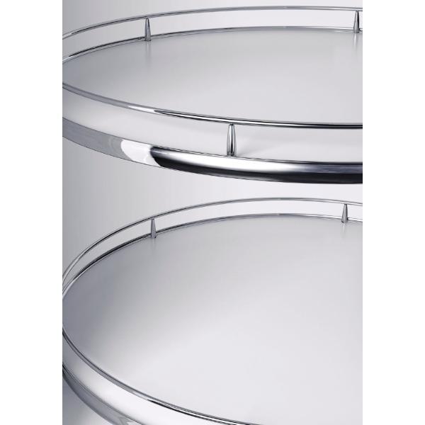 Vauth-Sagel VS COR Wheel Pro Eckschrank-Drehboden Premea 4/4-Kreis KB 800 mm Weiß/chrom