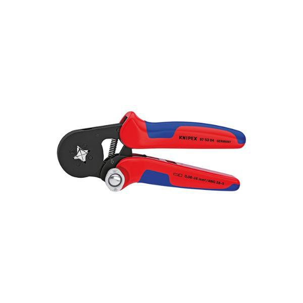Knipex Crimpzange selbsteinstellend Seiteneinführung 0,08-16 mm², L=180 mm