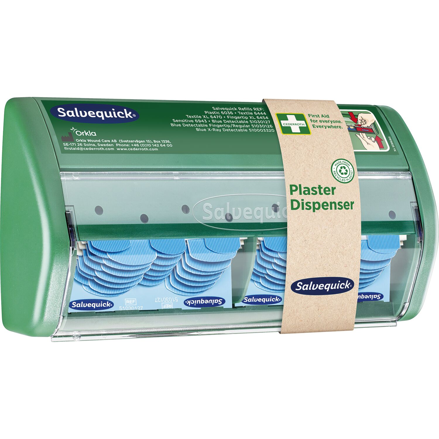 Cederroth Pflasterspender 2x 35 wasserfeste detektierbare Pflaster