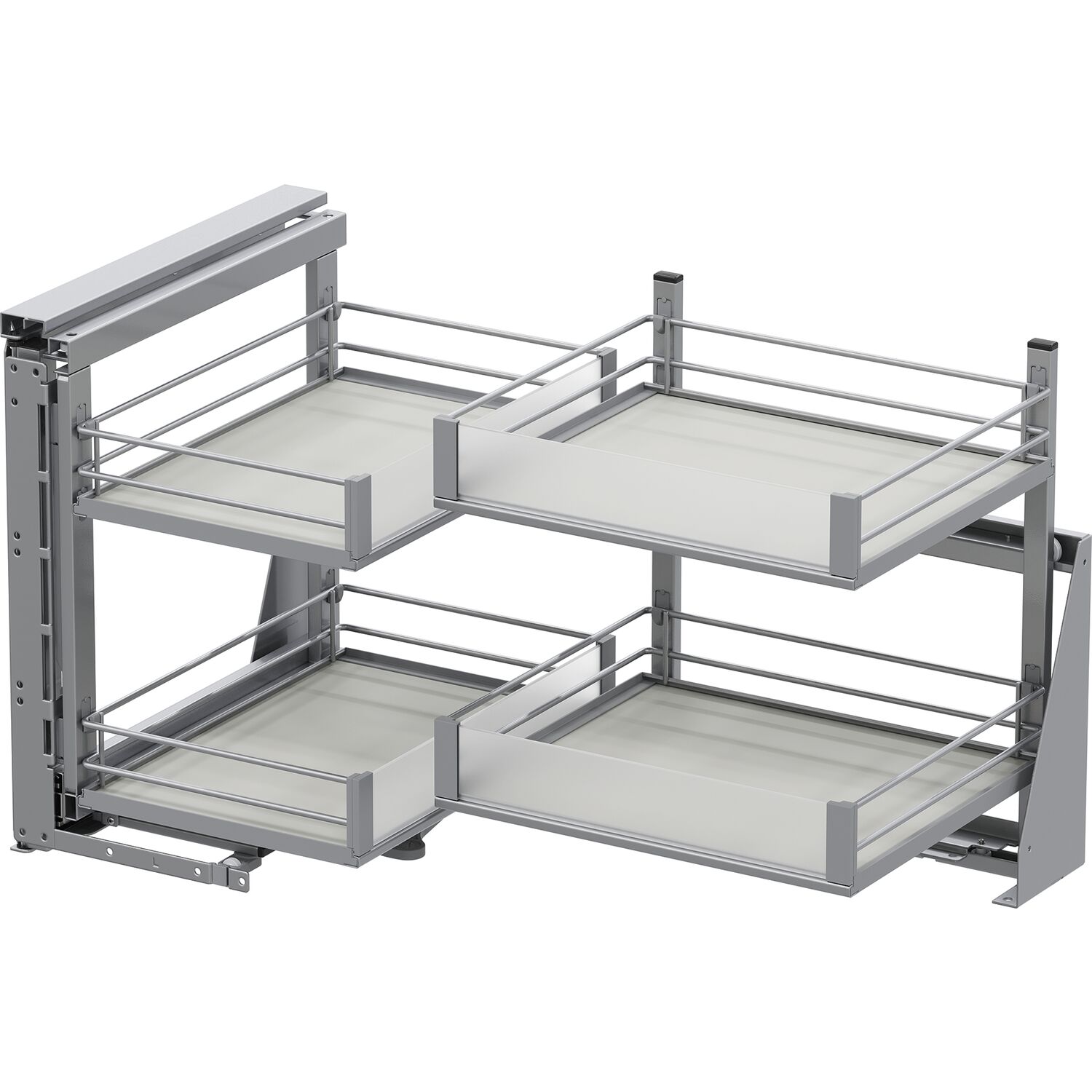 Vauth-Sagel VS COR Fold Eckauszug Set Artline KB 900 mm rechts Silber