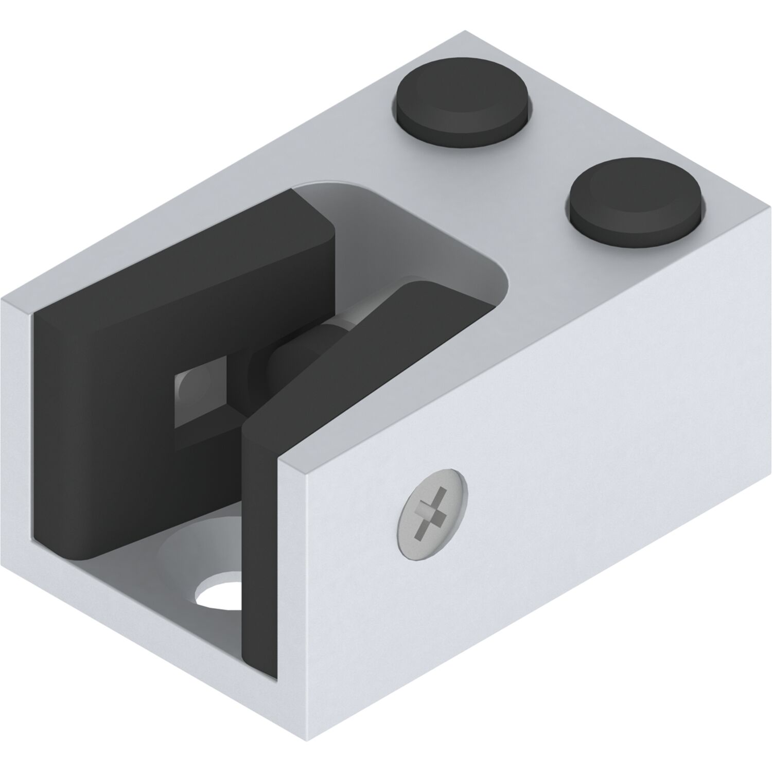 HELM Anschlagpuffer unten Glas 8-12,76 mm Aluminium silber