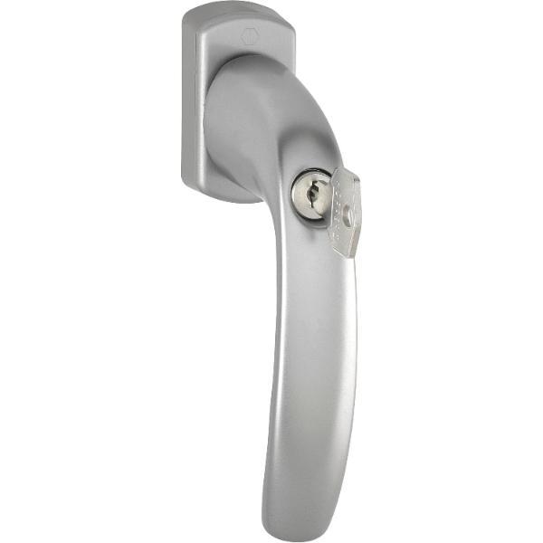 Hoppe Fenstergriff NEW YORK Sperrzylinder 90° Vierkant 7x40mm Edelstahl Effekt
