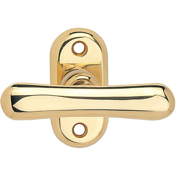 Marchesi Fenstergriff ELEGANT sichtbar geschraubt 7x35 Messing poliert